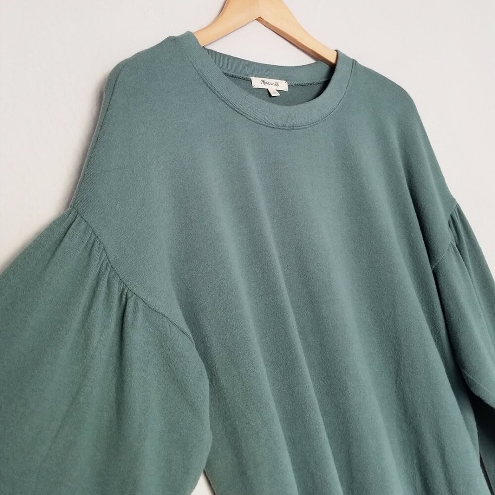 Madewell Dreamiest Knit Long-Sleeve Tee Size M Simply Sage Green Balloon Slv $68 - Picture 14 of 15